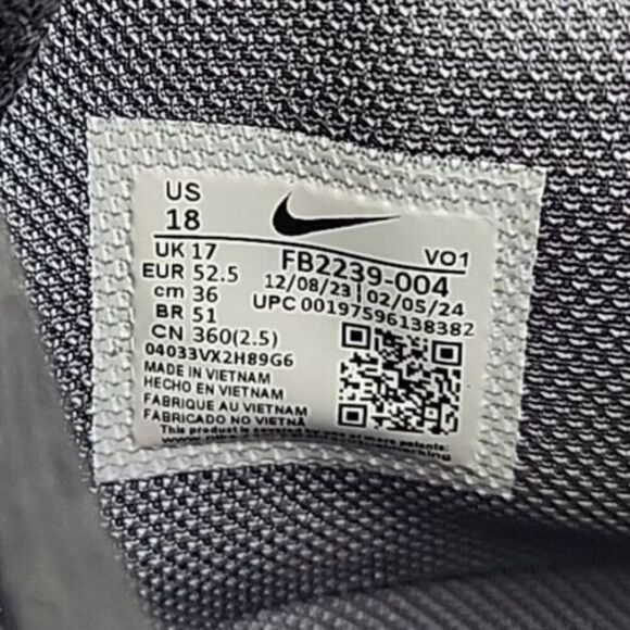 Nike FaZe Clan x LeBron Witness 8 Bred - Size 18 - Cool Gray FB2239-004 Sneaker main image 6